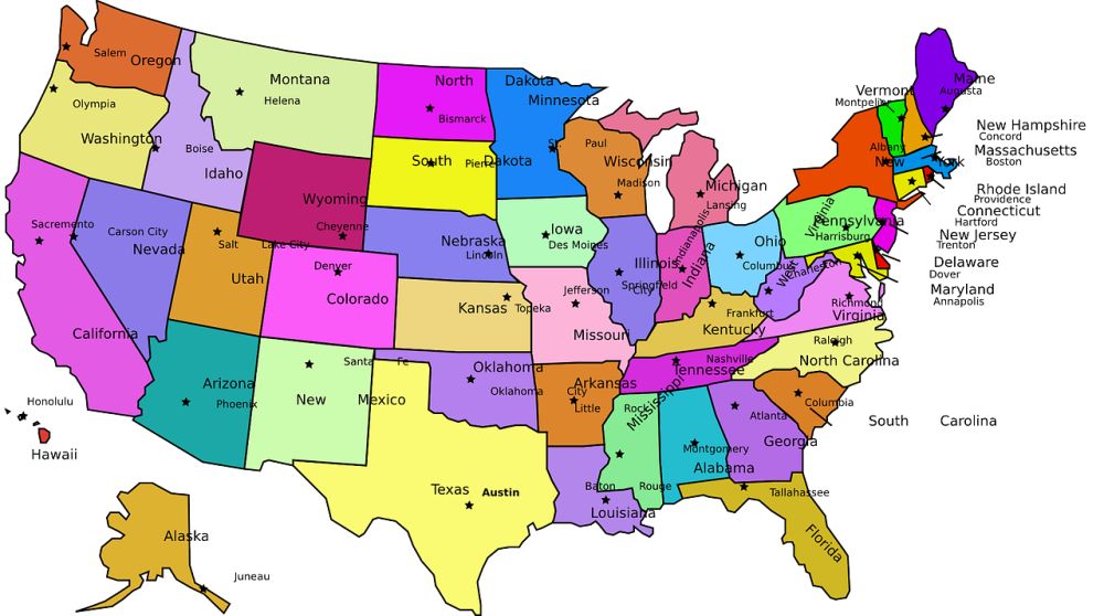 Lista amerykańskich stanów według daty przyjęcia do Unii